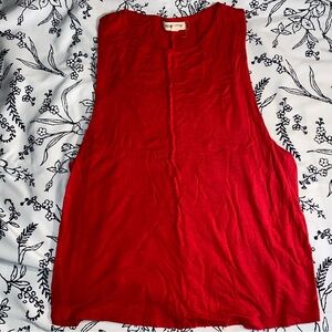 Red confortable tank stretchy L